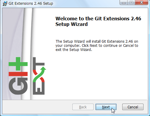 Git Extensionsのインストール（１）