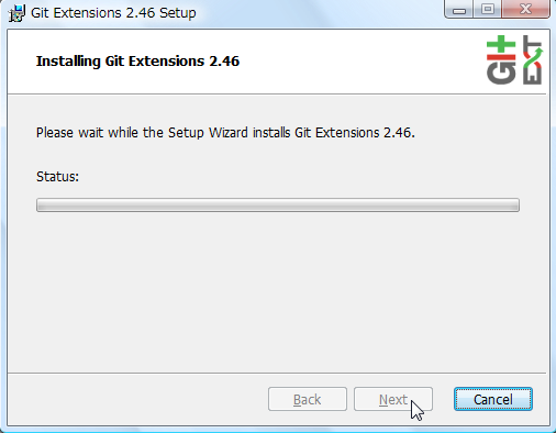 Git Extensionsのインストール（８）