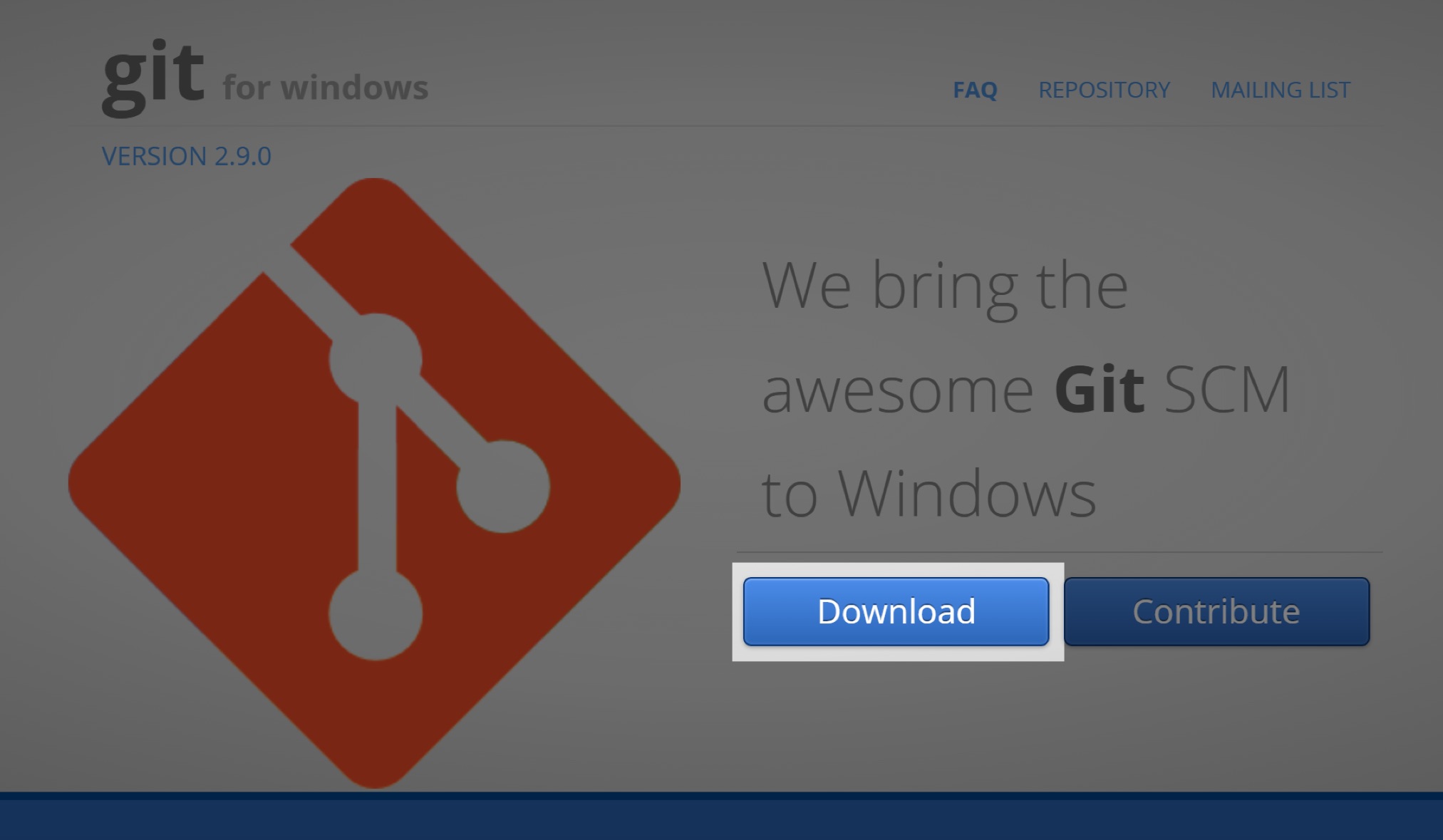 Git for Windows ダウンロード