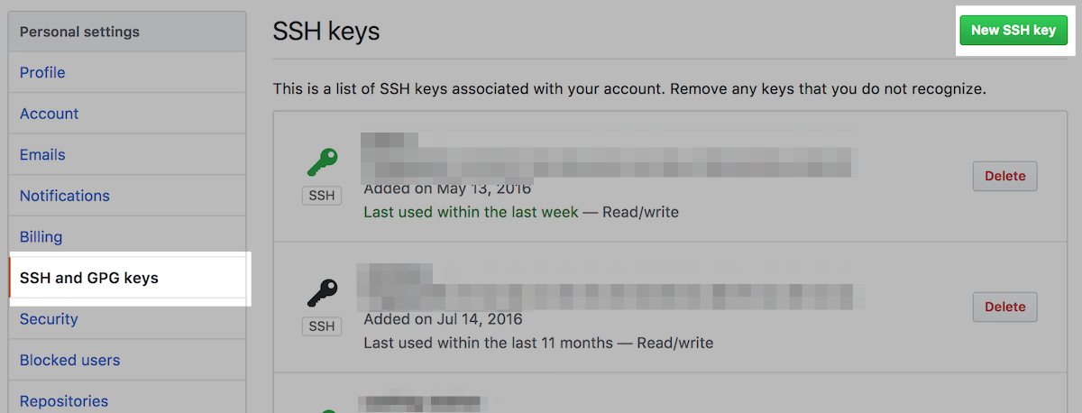 GitHub SSH and GPG keys