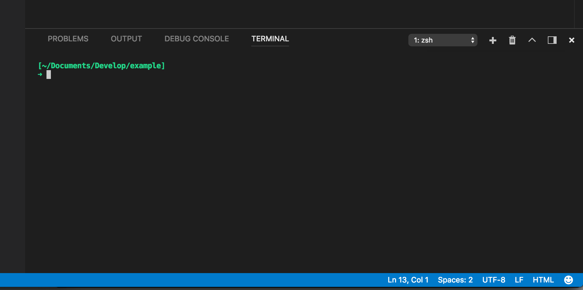 Visual Studio Code ターミナル起動